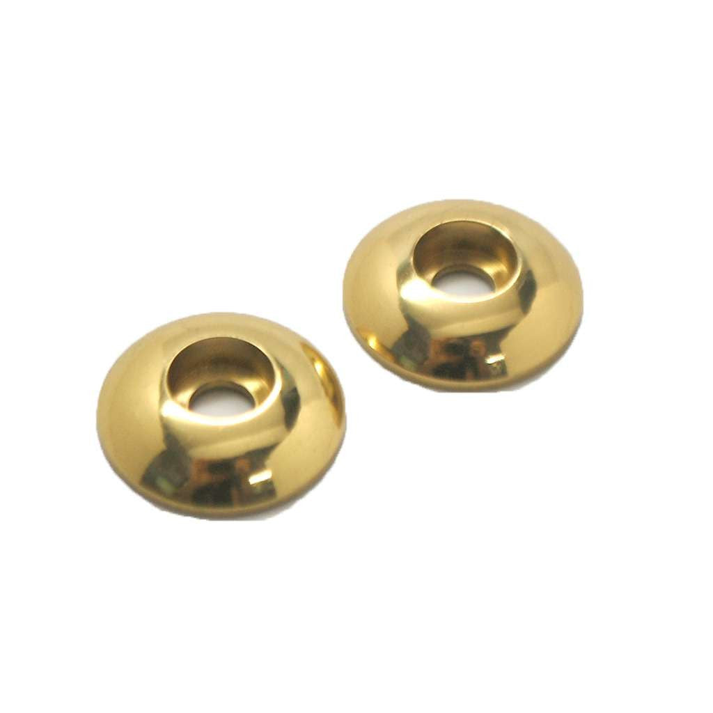 AMEROCK Round Base Backplate for Wire Pulls in Polished Brass BP34006-PB