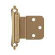 AMEROCK Scalloped Edge Self Closing Face Mount 3/8" Inset Cabinet Hinge (pair) in Champagne Bronze BPR7928CZ Front View