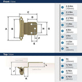 AMEROCK Scalloped Edge Self Closing Face Mount 3/8" Inset Cabinet Hinge (pair) in Golden Champagne BPR7928BBZ Specs
