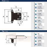 AMEROCK Scalloped Edge Self Closing Face Mount 3/8" Inset Cabinet Hinge (pair) in Oil Rubbed Bronze BPR7928ORB Specs