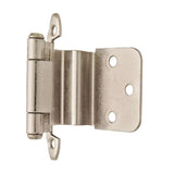 AMEROCK Scalloped Edge Self Closing Face Mount 3/8" Inset Cabinet Hinge (pair) in Polished Chrome BPR792826 Angle