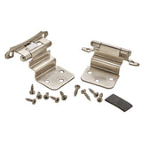 AMEROCK Scalloped Edge Self Closing Face Mount 3/8" Inset Cabinet Hinge (pair) in Polished Chrome BPR792826 Pair