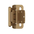 AMEROCK Self Closing 3/8" Inset Partial Wrap Cabinet Hinge (pair) in Champagne Bronze BPR7565CZ Angle