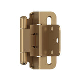 AMEROCK Self Closing 3/8" Inset Partial Wrap Cabinet Hinge (pair) in Champagne Bronze BPR7565CZ Angle