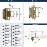 AMEROCK Self Closing 3/8" Inset Partial Wrap Cabinet Hinge (pair) in Golden Champagne BPR7565BBZ Specs