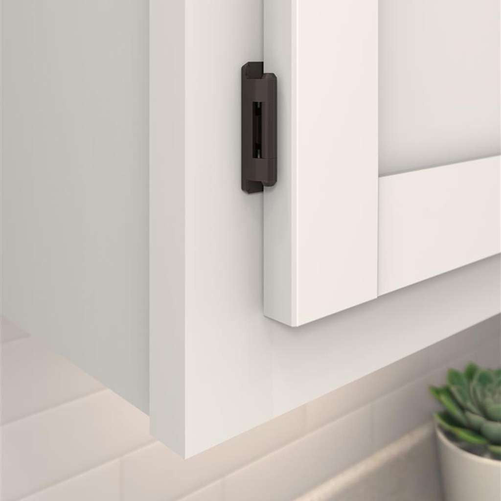 AMEROCK Self Closing 3/8" Inset Partial Wrap Cabinet Hinge (pair) in Oil Rubbed Bronze BPR7565ORB Mounted