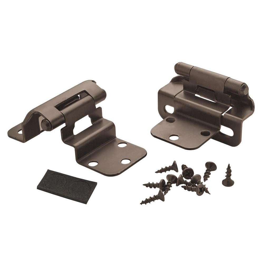 AMEROCK Self Closing 3/8" Inset Partial Wrap Cabinet Hinge (pair) in Oil Rubbed Bronze BPR7565ORB Pair