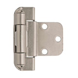 AMEROCK Self Closing 3/8" Inset Partial Wrap Cabinet Hinge (pair) in Satin Nickel BPR7565G10