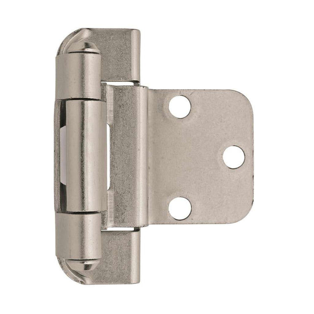 AMEROCK Self Closing 3/8" Inset Partial Wrap Cabinet Hinge (pair) in Satin Nickel BPR7565G10