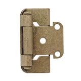 AMEROCK Self Closing Partial Wrap 1/2" Overlay Cabinet Hinge (pair) in Burnished Brass BPR7550BB Front View