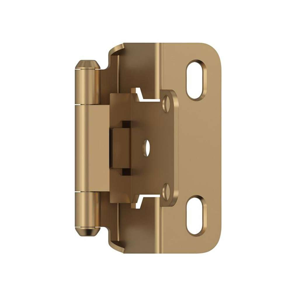 AMEROCK Self Closing Partial Wrap 1/2" Overlay Cabinet Hinge (pair) in Champagne Bronze BPR7550CZ