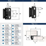 AMEROCK Self Closing Partial Wrap 1/2" Overlay Cabinet Hinge (pair) in Flat Black BPR7550FB Specs