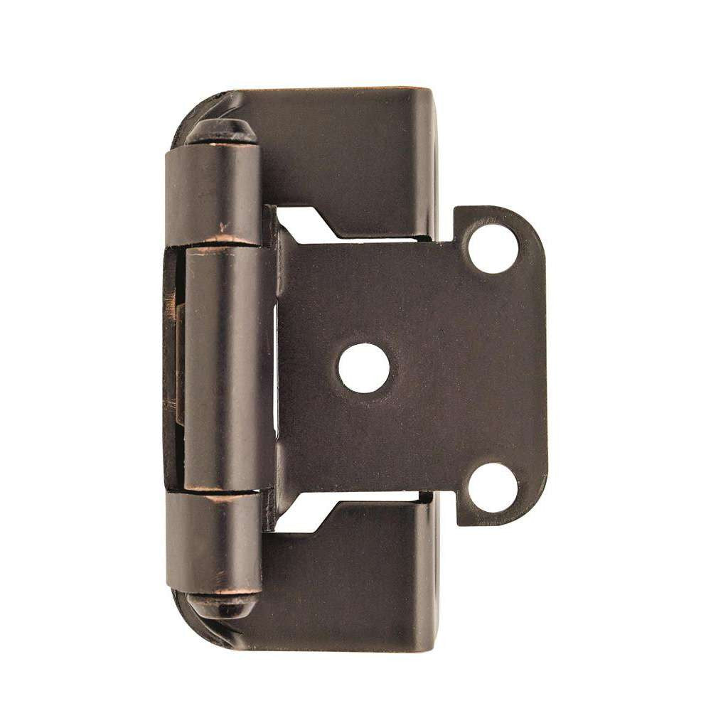 AMEROCK Self Closing Partial Wrap 1/2" Overlay Cabinet Hinge (pair) in Oil Rubbed Bronze BPR7550ORB