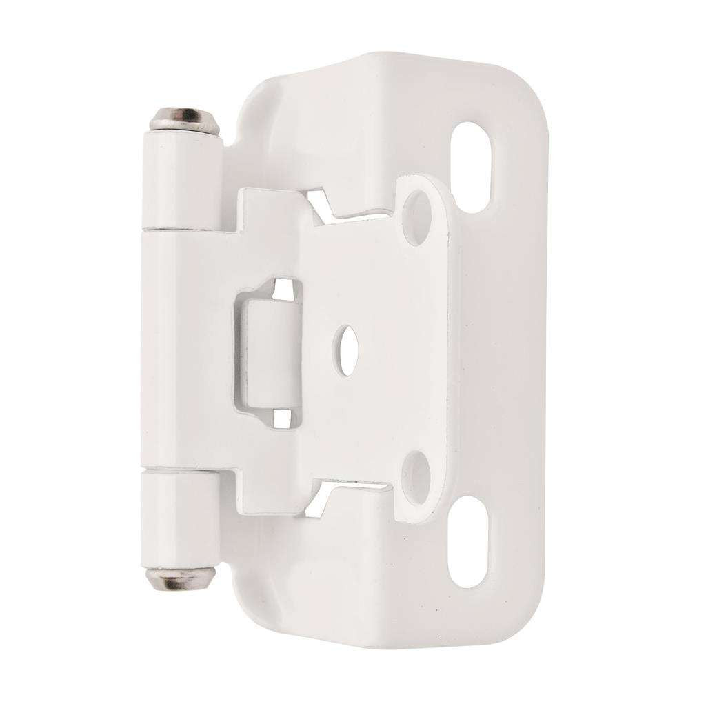 AMEROCK Self Closing Partial Wrap 1/2" Overlay Cabinet Hinge (pair) in White BPR7550W Angle