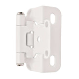 AMEROCK Self Closing Partial Wrap 1/2" Overlay Cabinet Hinge (pair) in White BPR7550W Angle