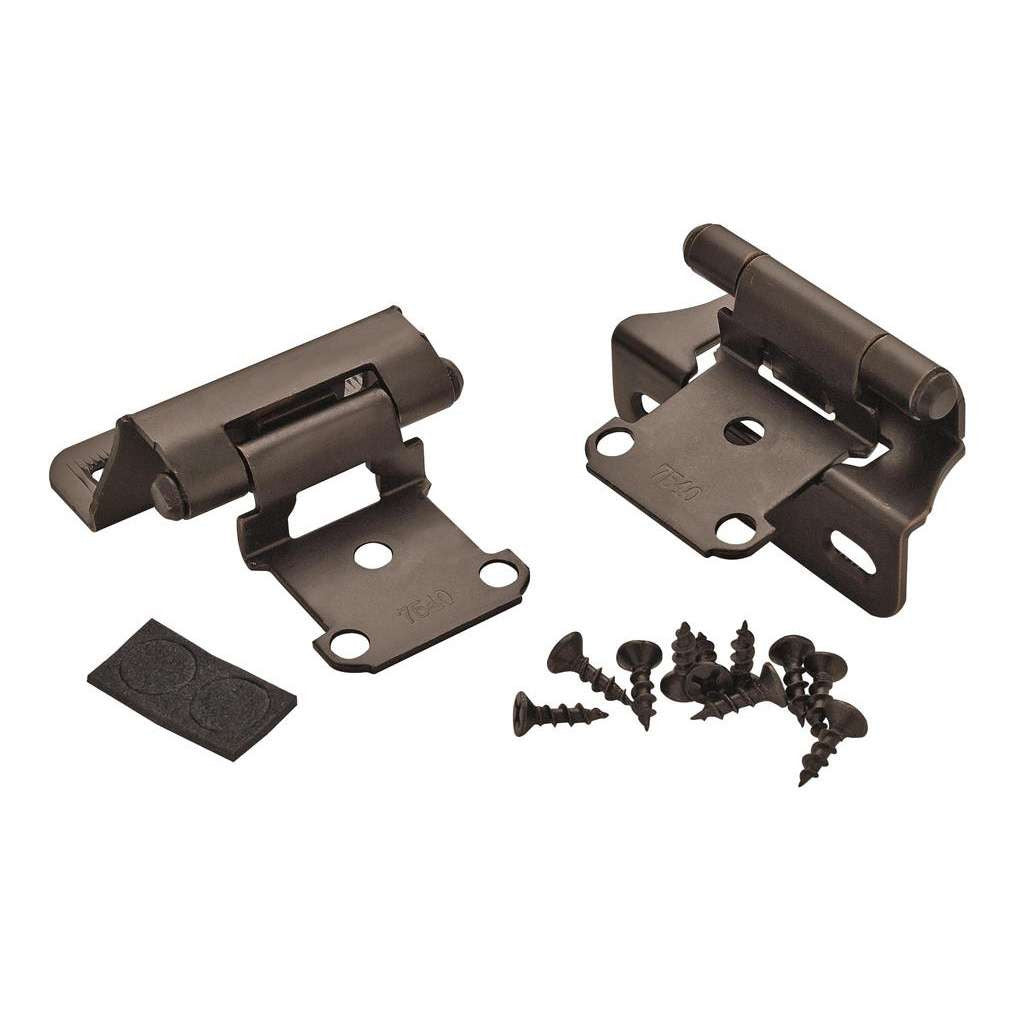 AMEROCK Self Closing Partial Wrap 1/4" Overlay Cabinet Hinge (pair) in Oil Rubbed Bronze BPR7566ORB Pair