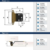 AMEROCK Self Closing Reverse Bevel Variable Overlay Cabinet Hinge (pair) in Antique Brass BPR7630AE Specs