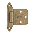 AMEROCK Self Closing Reverse Bevel Variable Overlay Cabinet Hinge (pair) in Burnished Brass BPR7630BB Front View