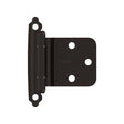 AMEROCK Self Closing Reverse Bevel Variable Overlay Cabinet Hinge (pair) in Oil Rubbed Bronze BPR7630ORB Front View