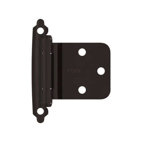 AMEROCK Self Closing Reverse Bevel Variable Overlay Cabinet Hinge (pair) in Oil Rubbed Bronze BPR7630ORB Front View