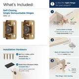 AMEROCK Single Demountable 1/2" Overlay Cabinet Hinge (pair) in Champagne Bronze BPR8719CZ What's Included