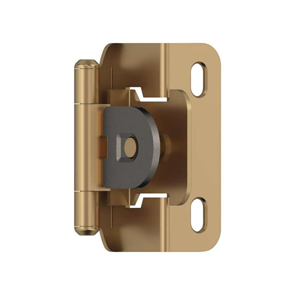 AMEROCK Single Demountable 1/2" Overlay Cabinet Hinge (pair) in Champagne Bronze BPR8719CZ