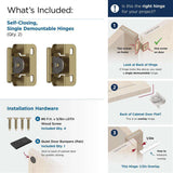 AMEROCK Single Demountable 1/2" Overlay Cabinet Hinge (pair) in Golden Champagne BPR8719BBZ Specs