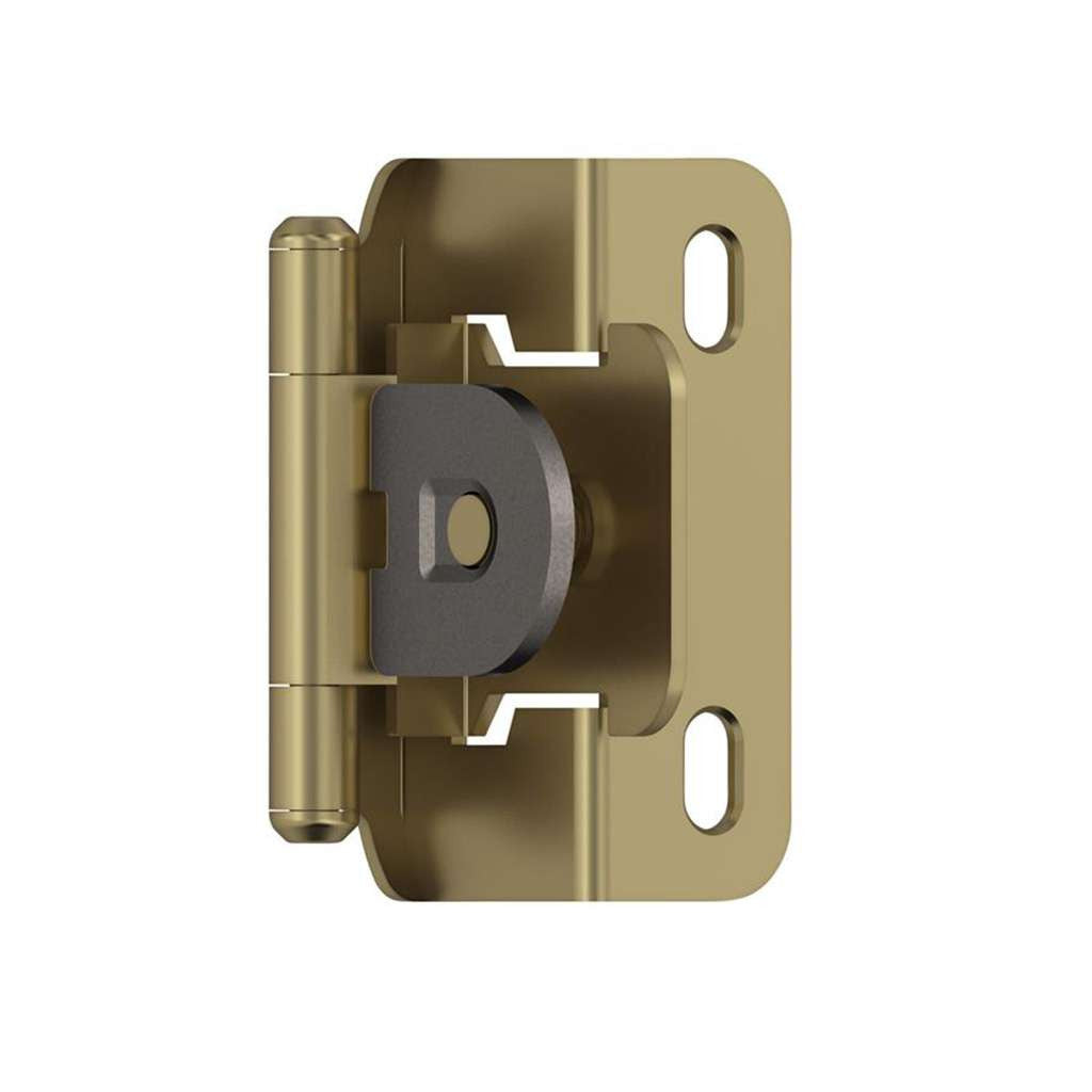 AMEROCK Single Demountable 1/2" Overlay Cabinet Hinge (pair) in Golden Champagne BPR8719BBZ