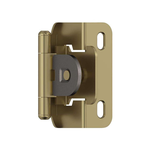 AMEROCK Single Demountable 1/2" Overlay Cabinet Hinge (pair) in Golden Champagne BPR8719BBZ