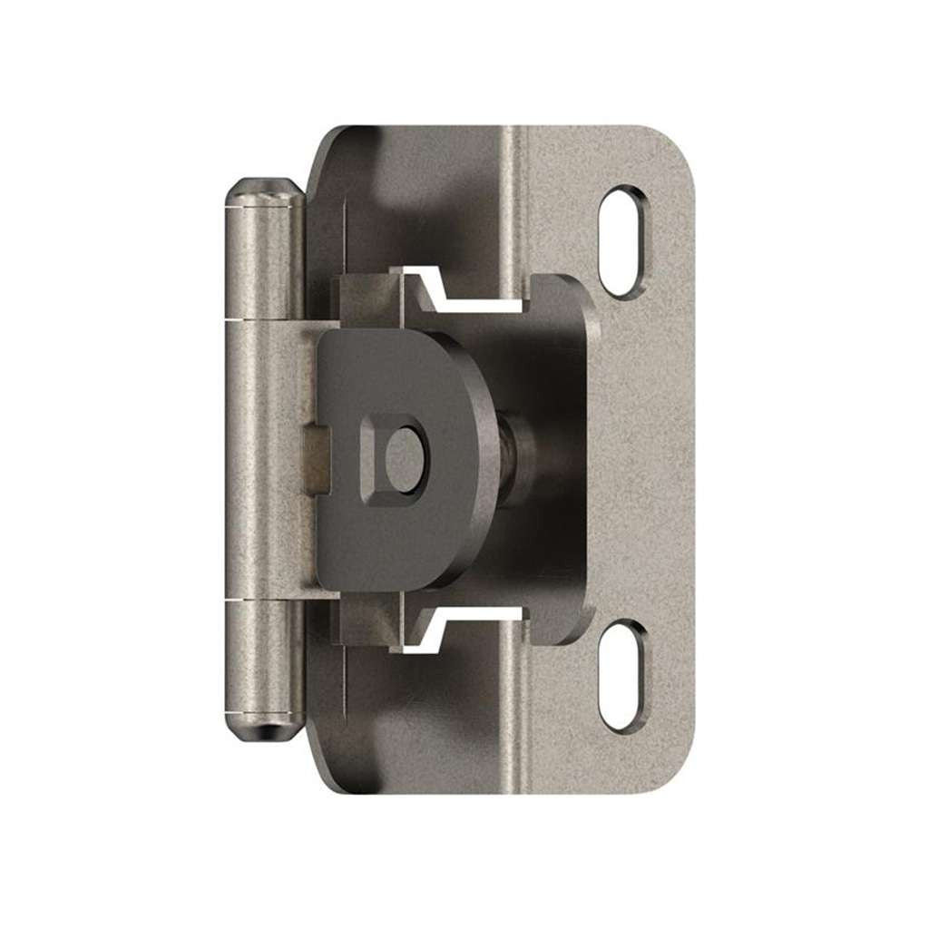 AMEROCK Single Demountable 1/2" Overlay Cabinet Hinge (pair) in Nickel BPR871914