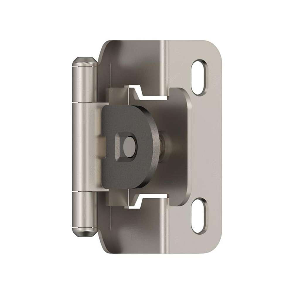 AMEROCK Single Demountable 1/2" Overlay Cabinet Hinge (pair) in Satin Nickel BPR8719FB