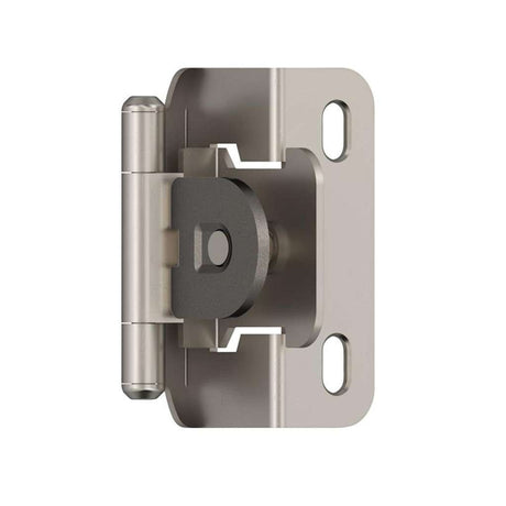 AMEROCK Single Demountable 1/2" Overlay Cabinet Hinge (pair) in Satin Nickel BPR8719FB