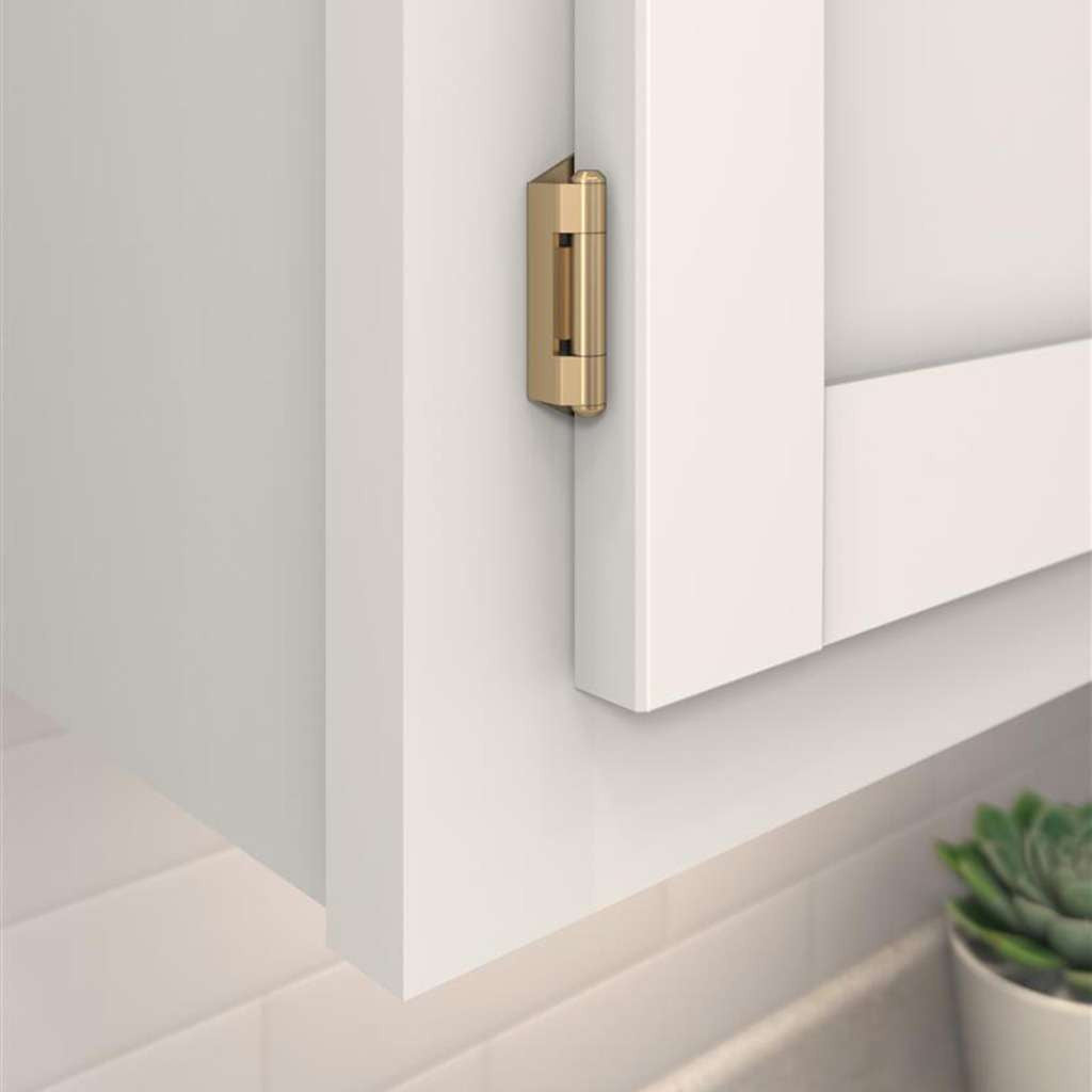 AMEROCK Single Demountable 1/4" Overlay Cabinet Hinge (pair) in Champagne Bronze BPR8715CZ Mounted
