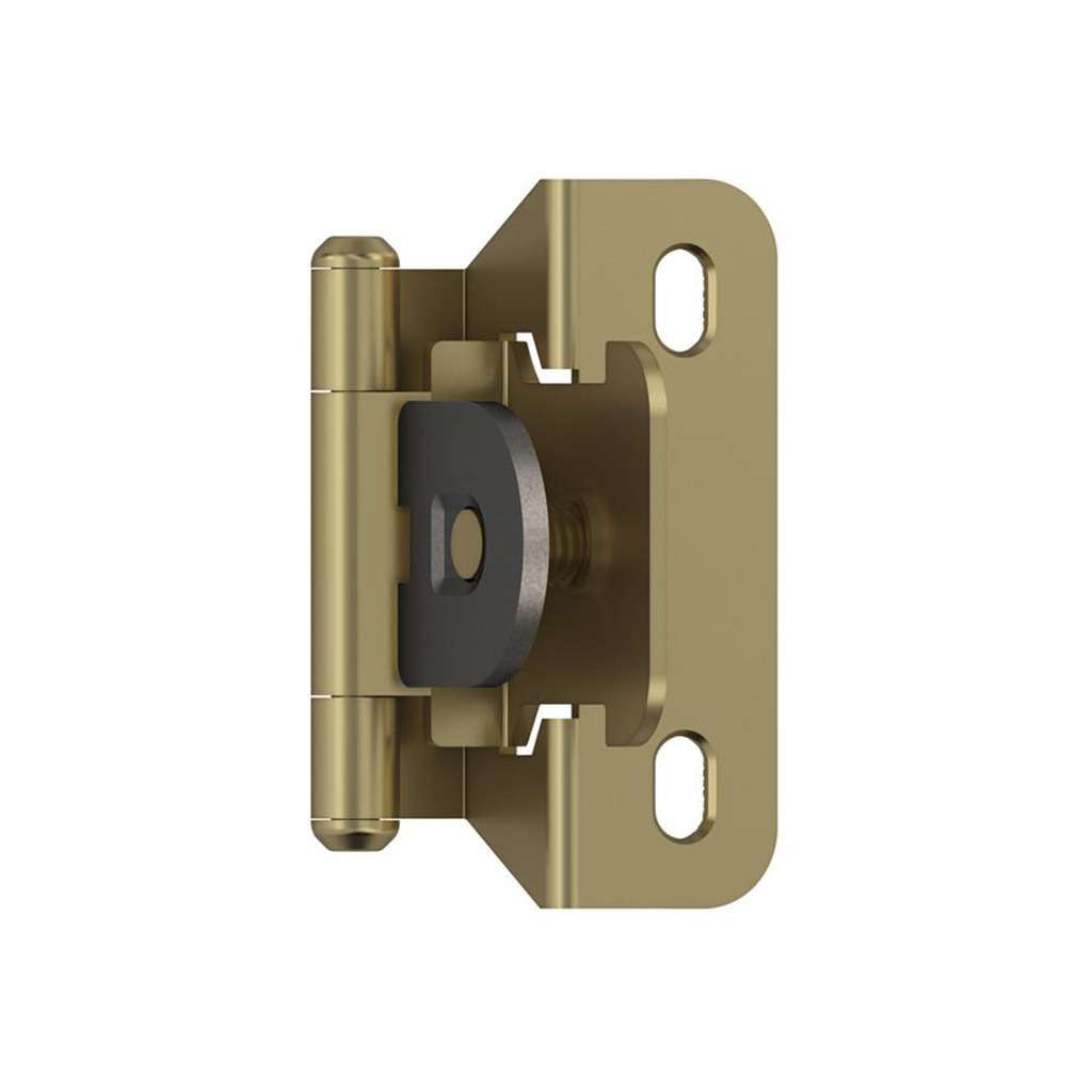 AMEROCK Single Demountable 1/4" Overlay Cabinet Hinge (pair) in Golden Champagne BPR8715BBZ