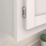 AMEROCK Single Demountable 1/4" Overlay Cabinet Hinge (pair) in Nickel BPR871514 Mounted
