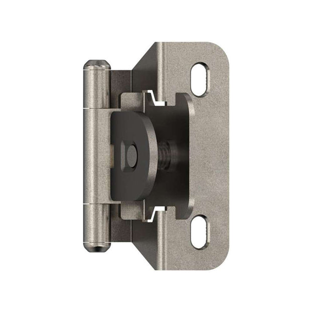 AMEROCK Single Demountable 1/4" Overlay Cabinet Hinge (pair) in Nickel BPR871514