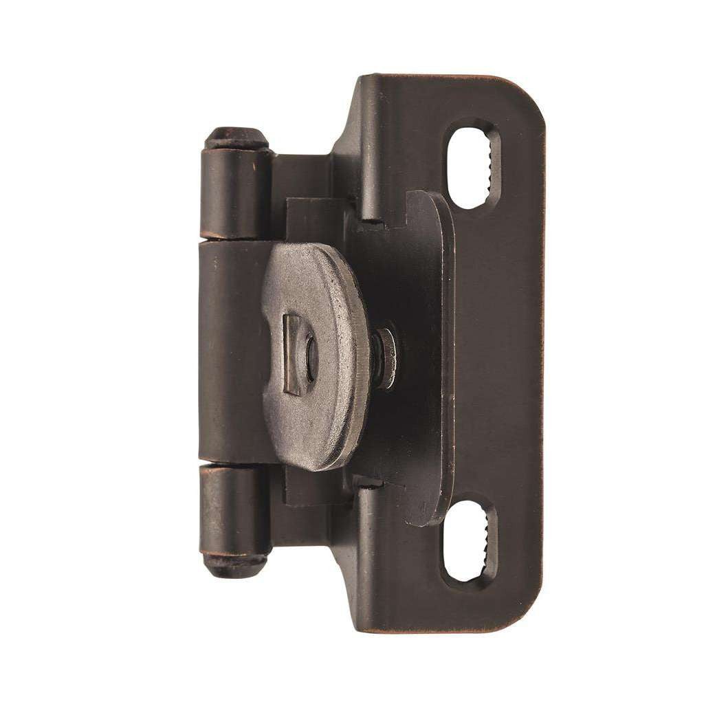 AMEROCK Single Demountable 1/4" Overlay Cabinet Hinge (pair) in Oil Rubbed Bronze BPR8715ORB Angle