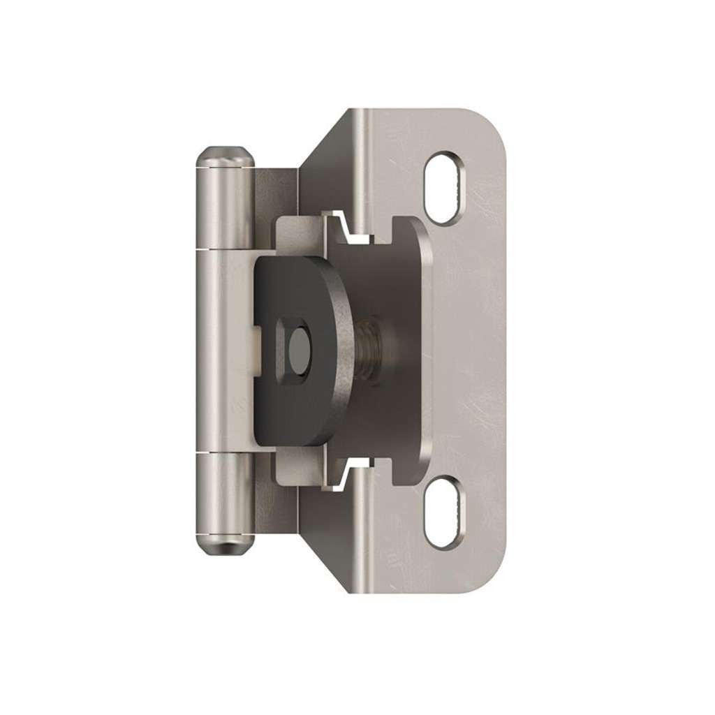 AMEROCK Single Demountable 1/4" Overlay Cabinet Hinge (pair) in Satin Nickel BPR8715FB