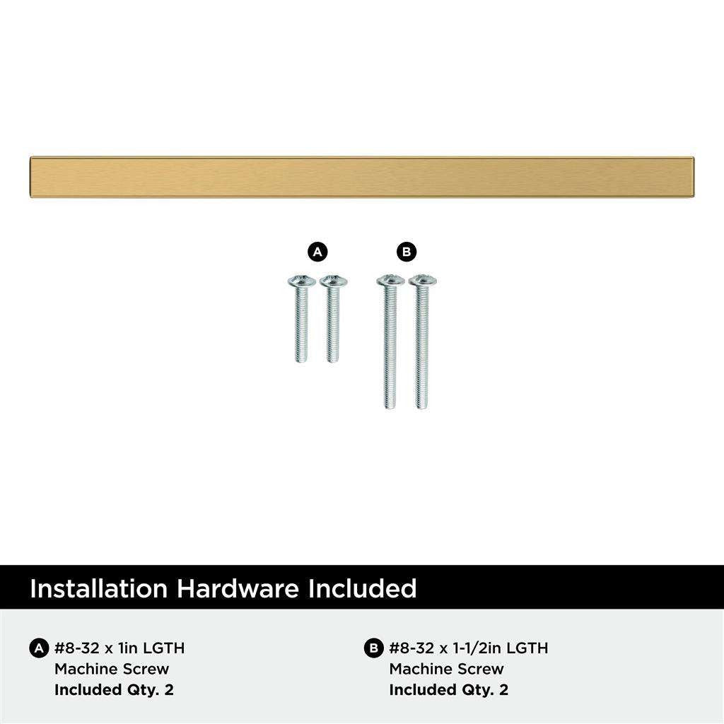 AMEROCK Square Bar Pulls in Champagne Bronze 128mm BP37177CZ Installation Hardware