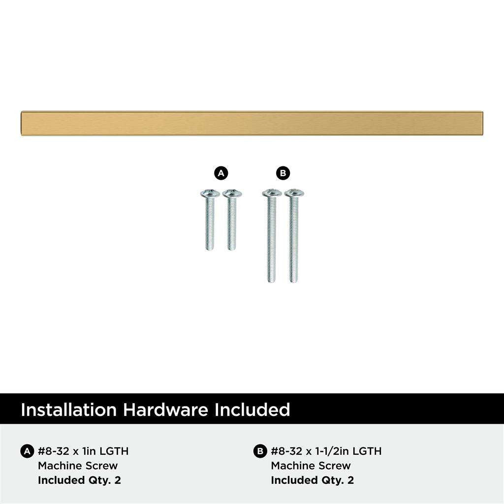 AMEROCK Square Bar Pulls in Champagne Bronze 160mm BP37178CZ Installation Hardware