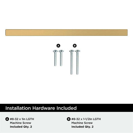 AMEROCK Square Bar Pulls in Champagne Bronze 160mm BP37178CZ Installation Hardware