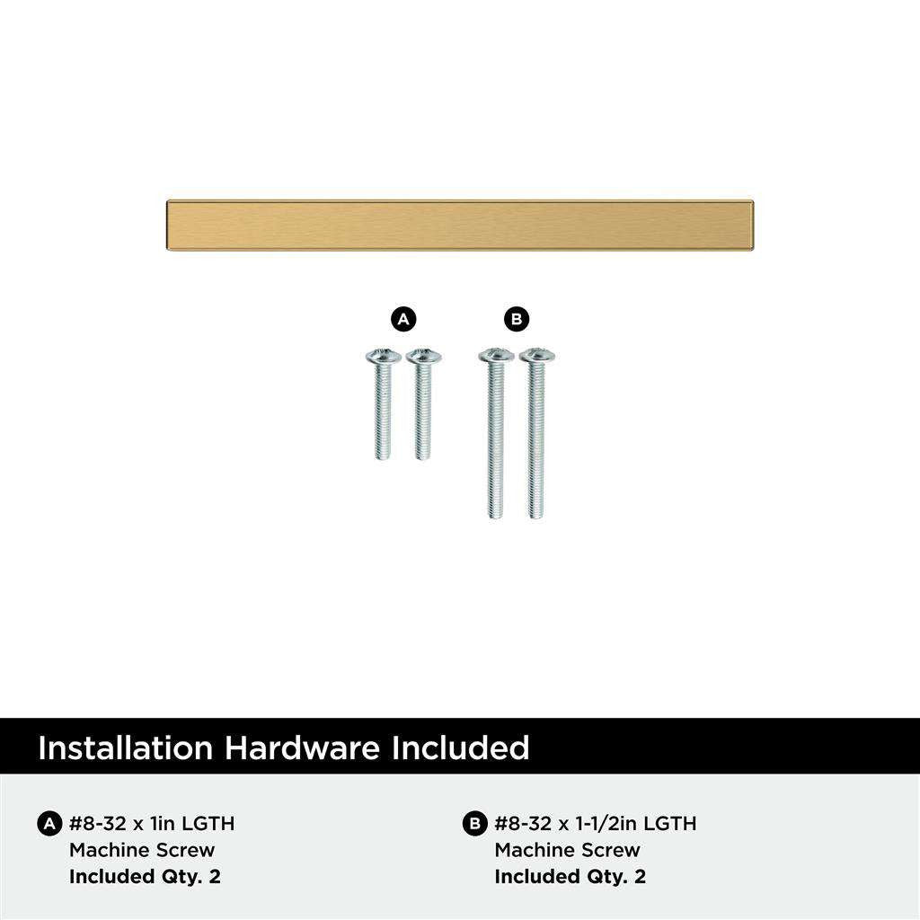 AMEROCK Square Bar Pulls in Champagne Bronze 3" BP37175CZ Installation Hardware