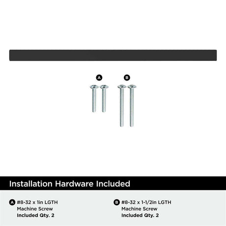 AMEROCK Square Bar Pulls in Matte Black 160mm BP37178MB Installation Hardware