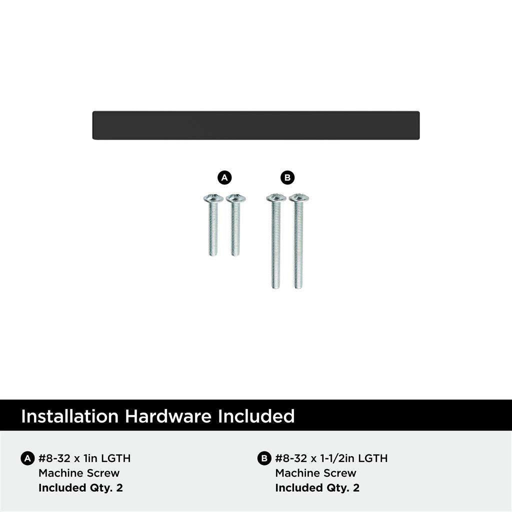 AMEROCK Square Bar Pulls in Matte Black 3" BP37175MB Installation Hardware