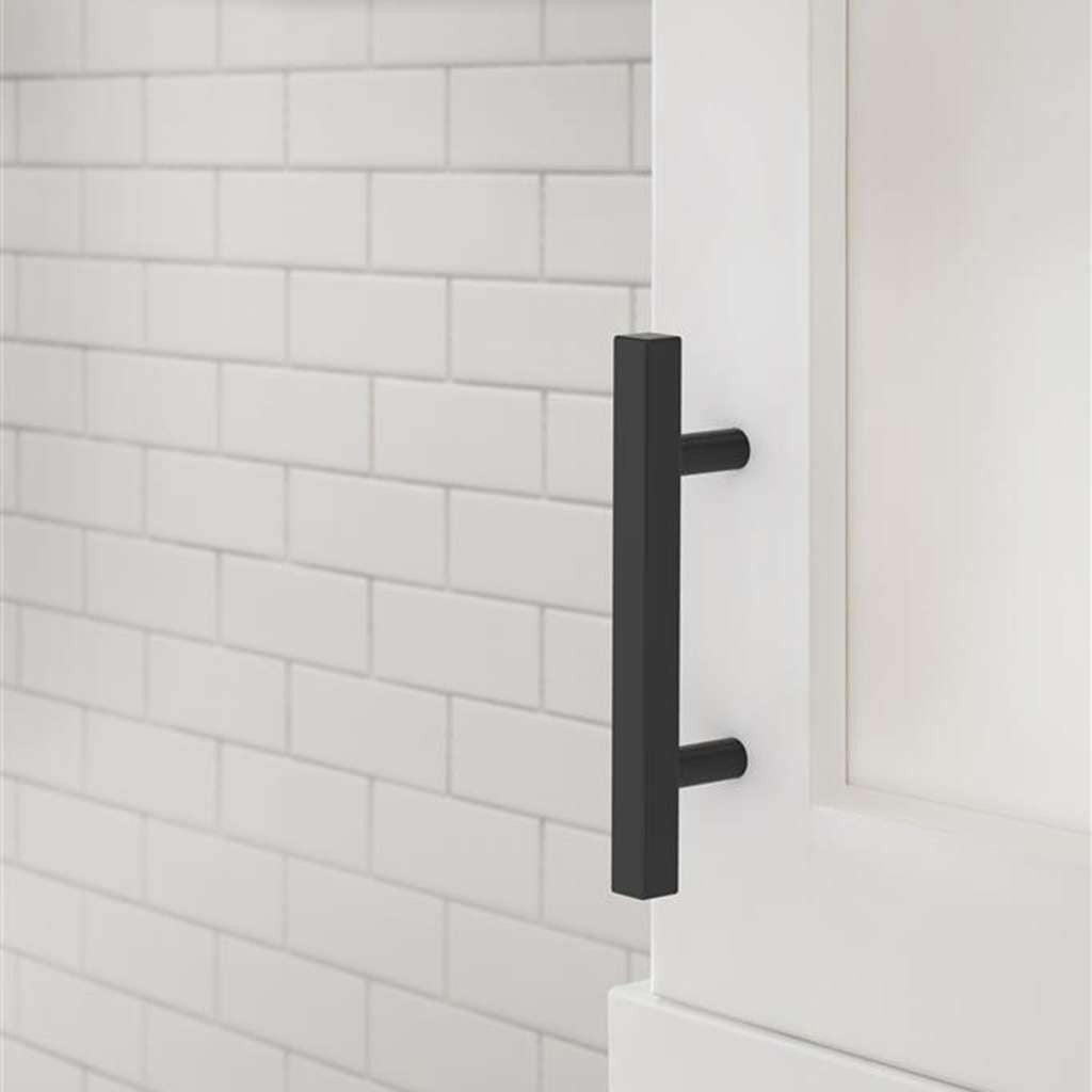 AMEROCK Square Bar Pulls in Matte Black 3" BP37175MB Mounted