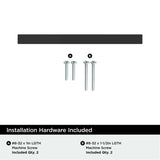 AMEROCK Square Bar Pulls in Matte Black 96mm BP37176MB Installation Hardware