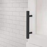 AMEROCK Square Bar Pulls in Matte Black 96mm BP37176MB Mounted