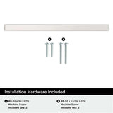 AMEROCK Square Bar Pulls in Polished Chrome 128mm BP3717726 Installation Hardware