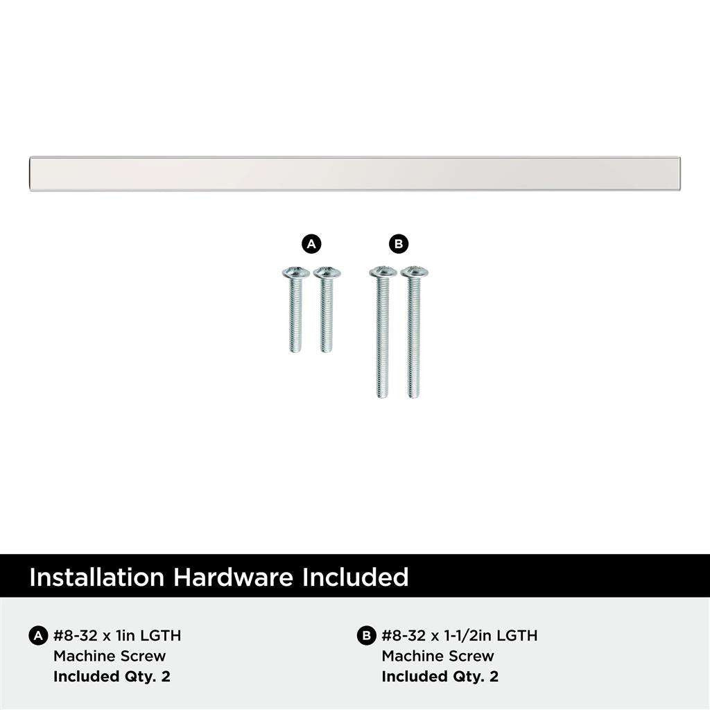 AMEROCK Square Bar Pulls in Polished Chrome 160mm BP3717826 Installation Hardware