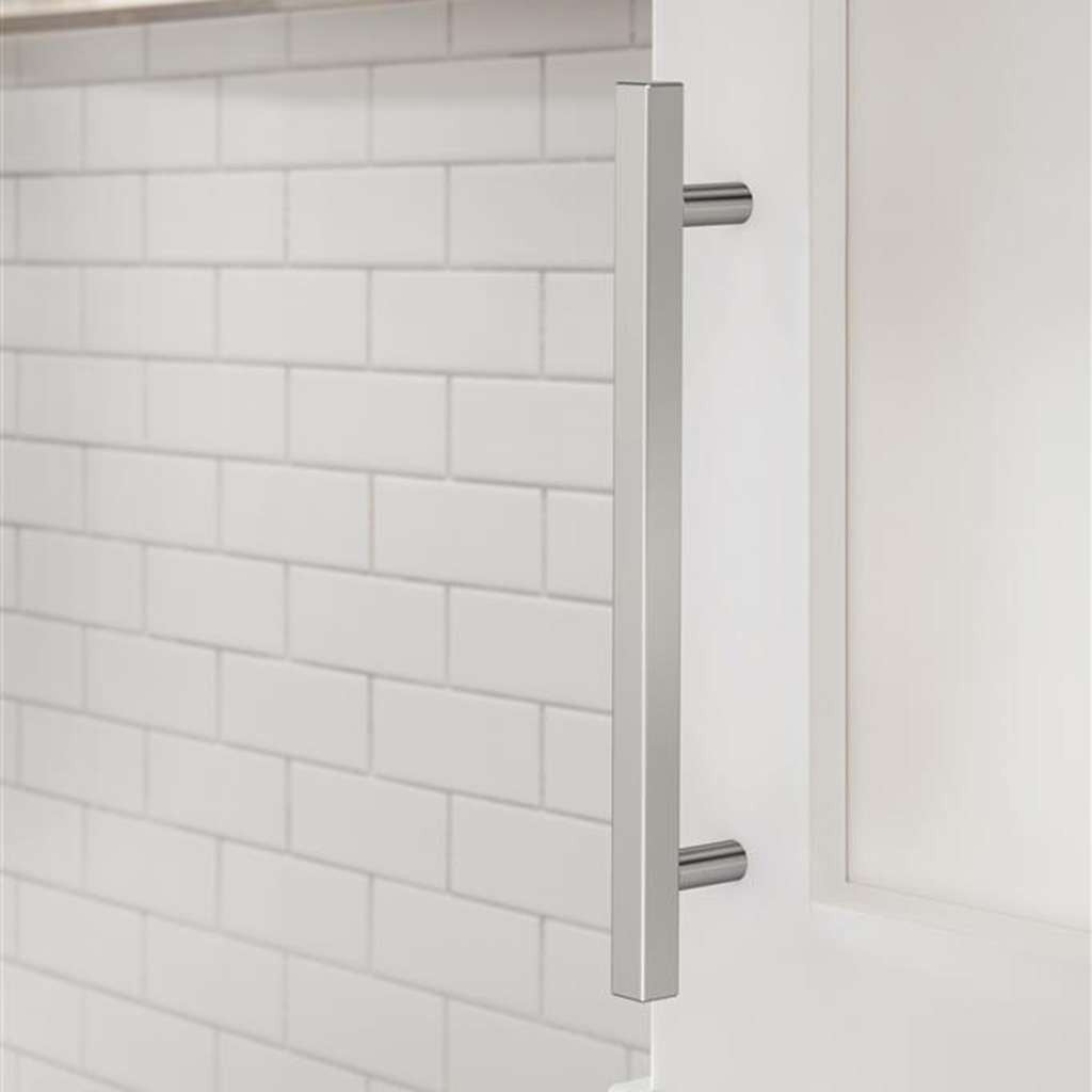 AMEROCK Square Bar Pulls in Polished Chrome 160mm BP3717826 Mounted